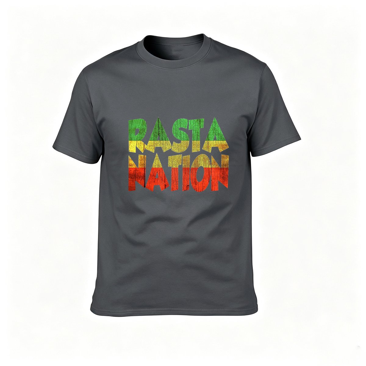 Rasta Nation T-Shirt Men's Black Reggae Style Graphic Tee - Image 6