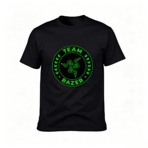Team Razer Logo T-Shirt Men's Black Gaming Apparel