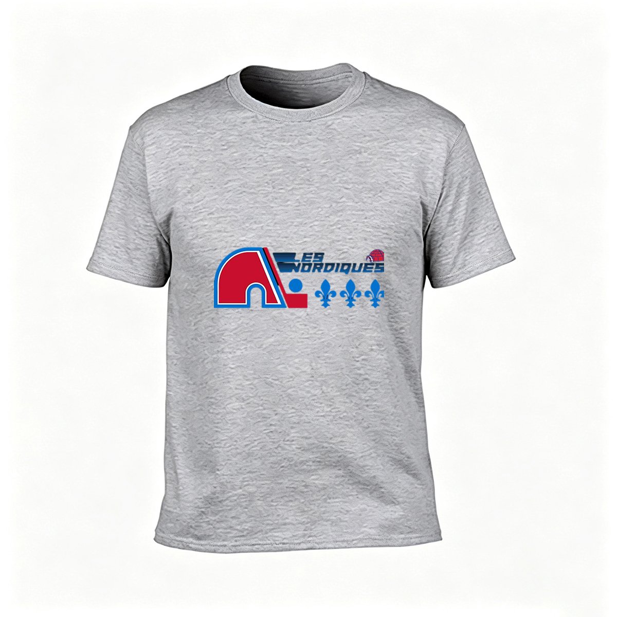 Les Nordiques NHL Logo T-Shirt Men's Black Retro Hockey Design - Image 3