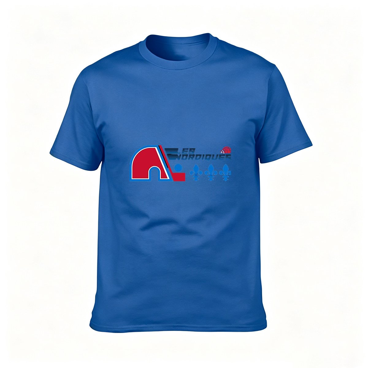 Les Nordiques NHL Logo T-Shirt Men's Black Retro Hockey Design - Image 4