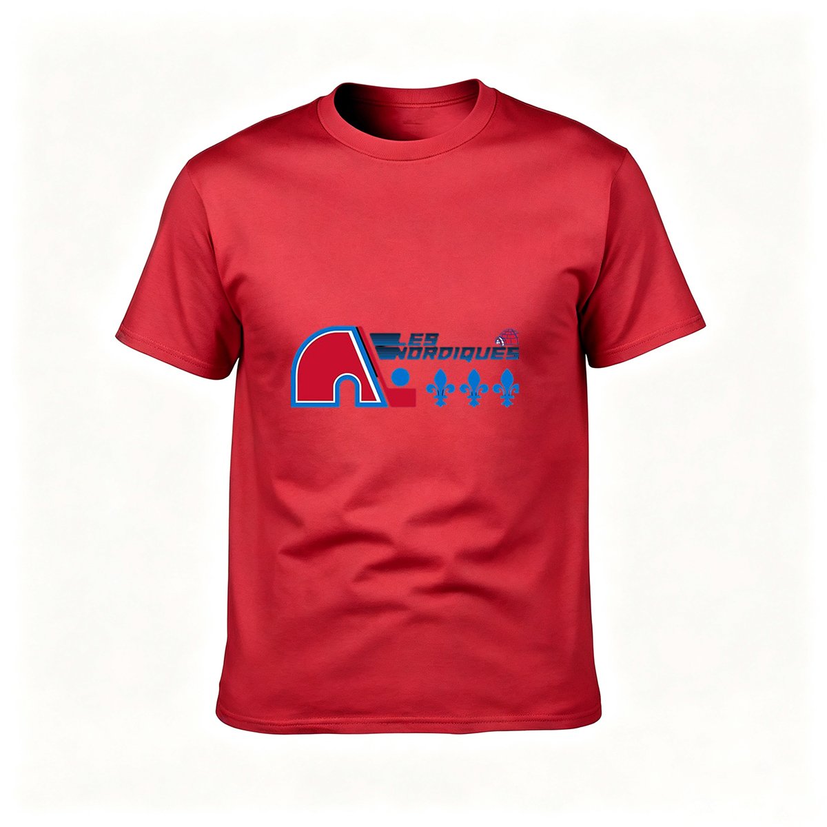 Les Nordiques NHL Logo T-Shirt Men's Black Retro Hockey Design - Image 5