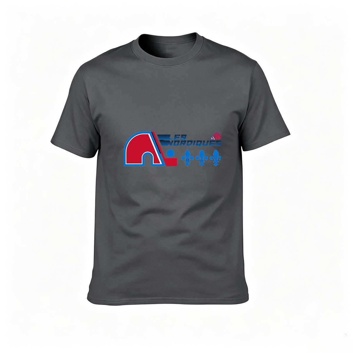 Les Nordiques NHL Logo T-Shirt Men's Black Retro Hockey Design - Image 6