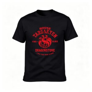 House Targaryen Dragonstone Fire and Blood T-Shirt Men's