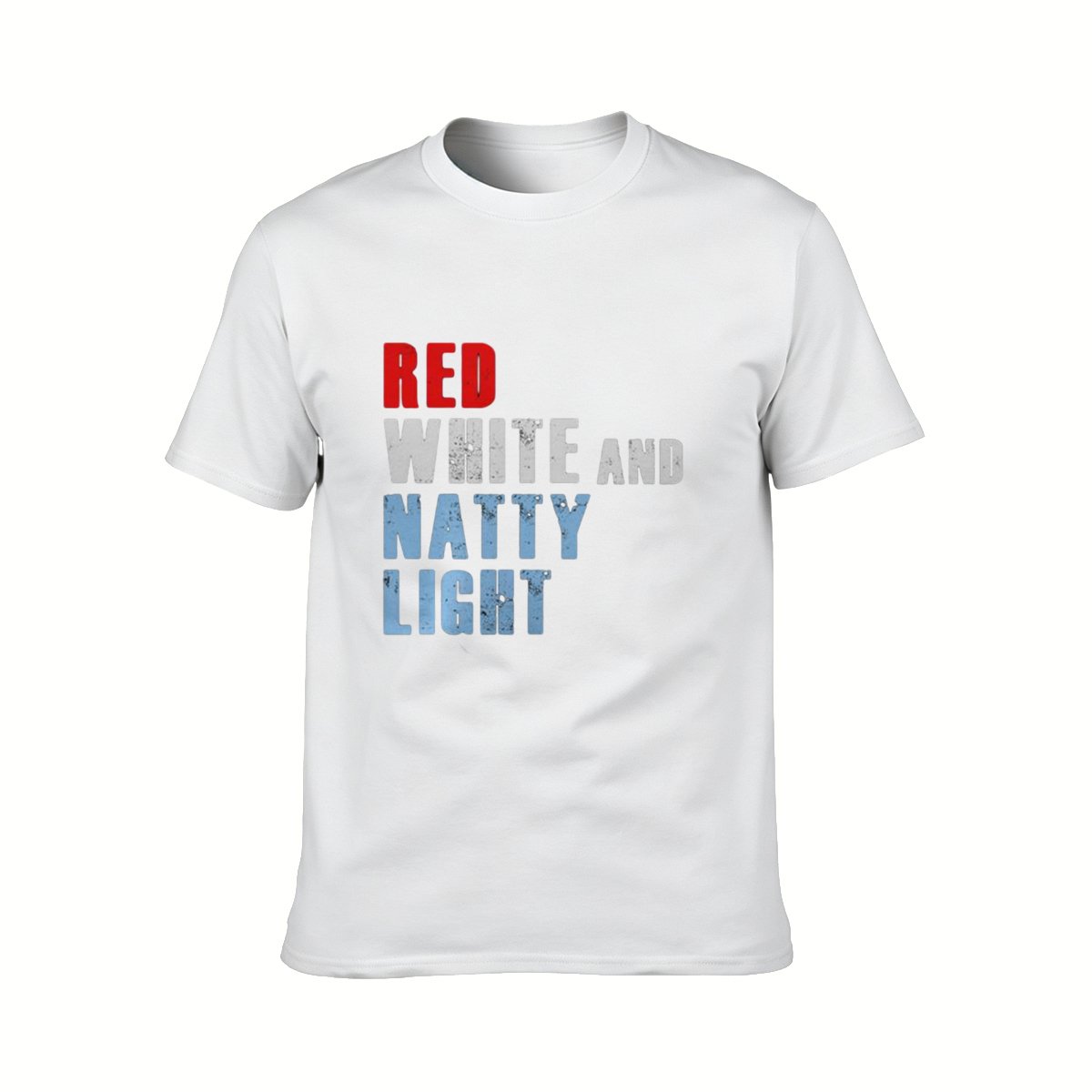 Red White and Natty Light T-Shirt Men's Casual Wear - Image 2