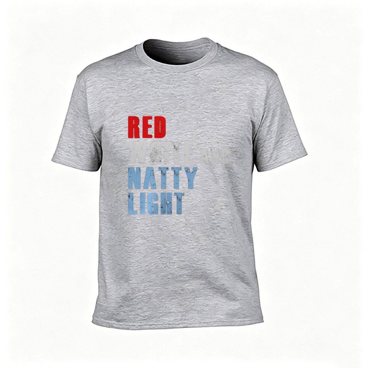 Red White and Natty Light T-Shirt Men's Casual Wear - Image 3