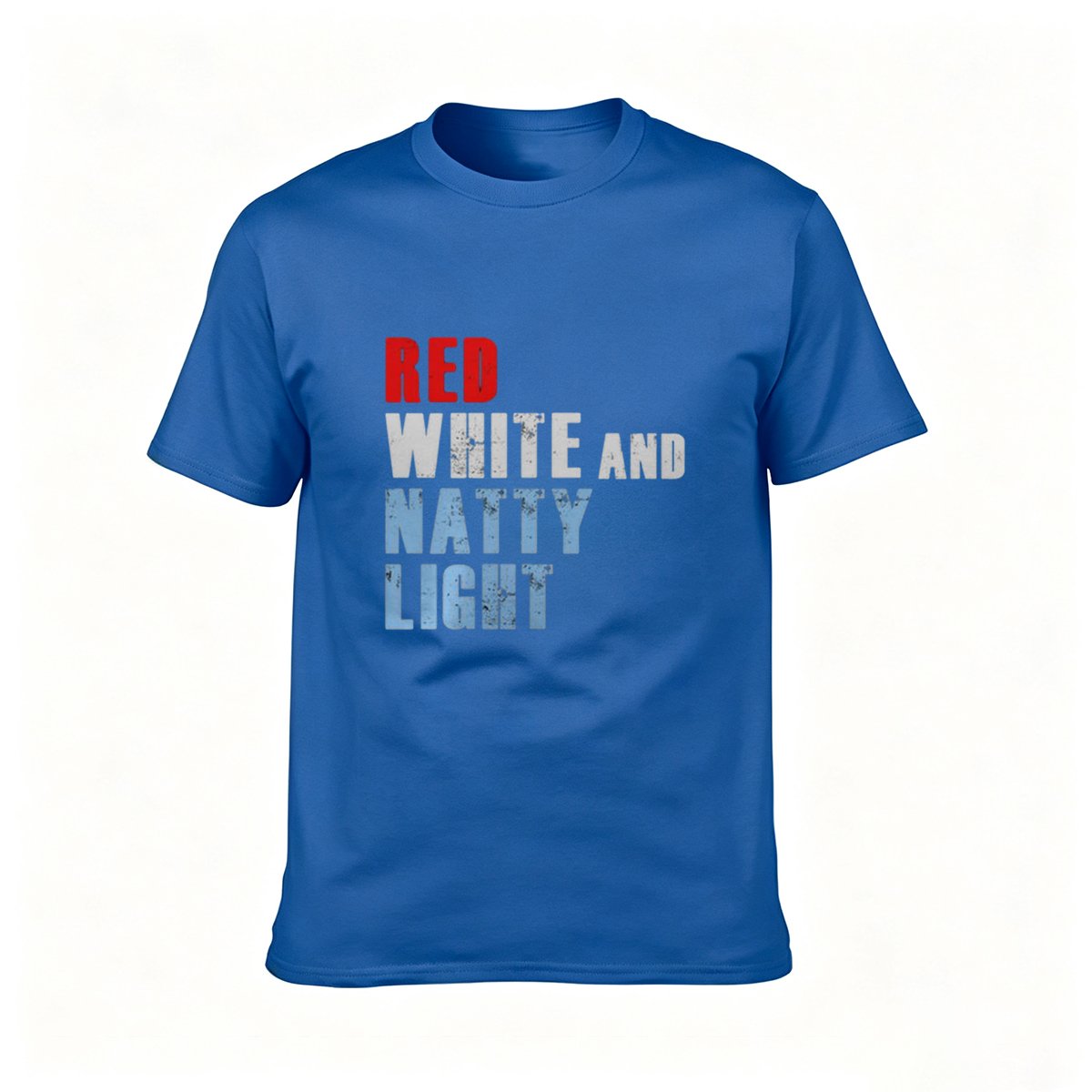 Red White and Natty Light T-Shirt Men's Casual Wear - Image 4