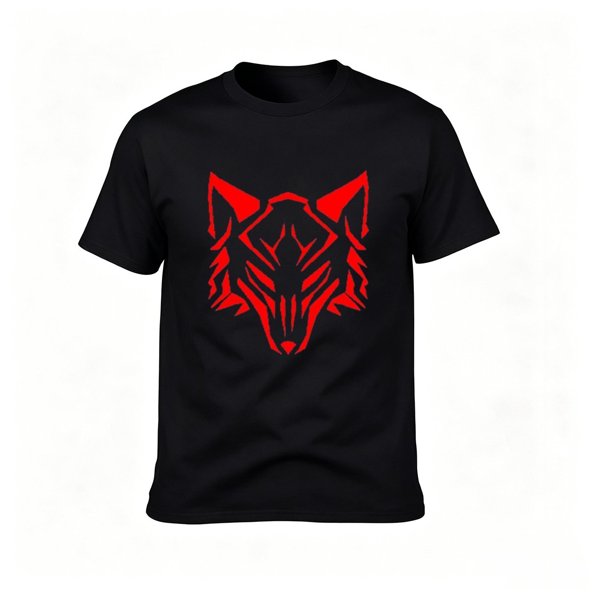 Red Wolf Head Graphic Men's T-Shirt