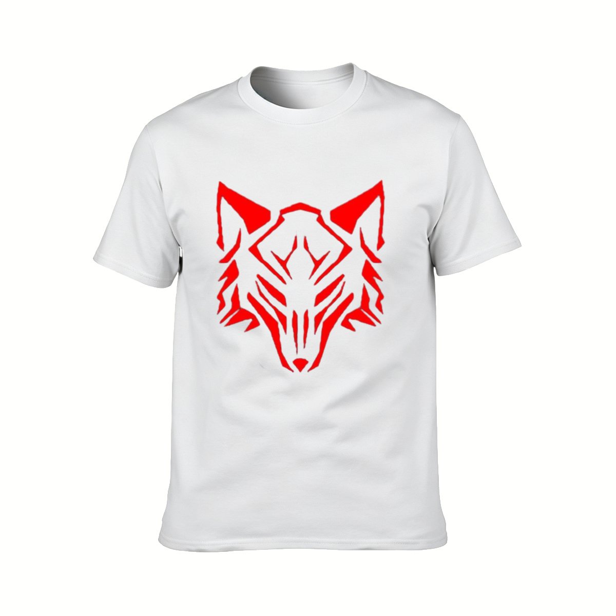 Red Wolf Head Graphic Men's T-Shirt - Image 2