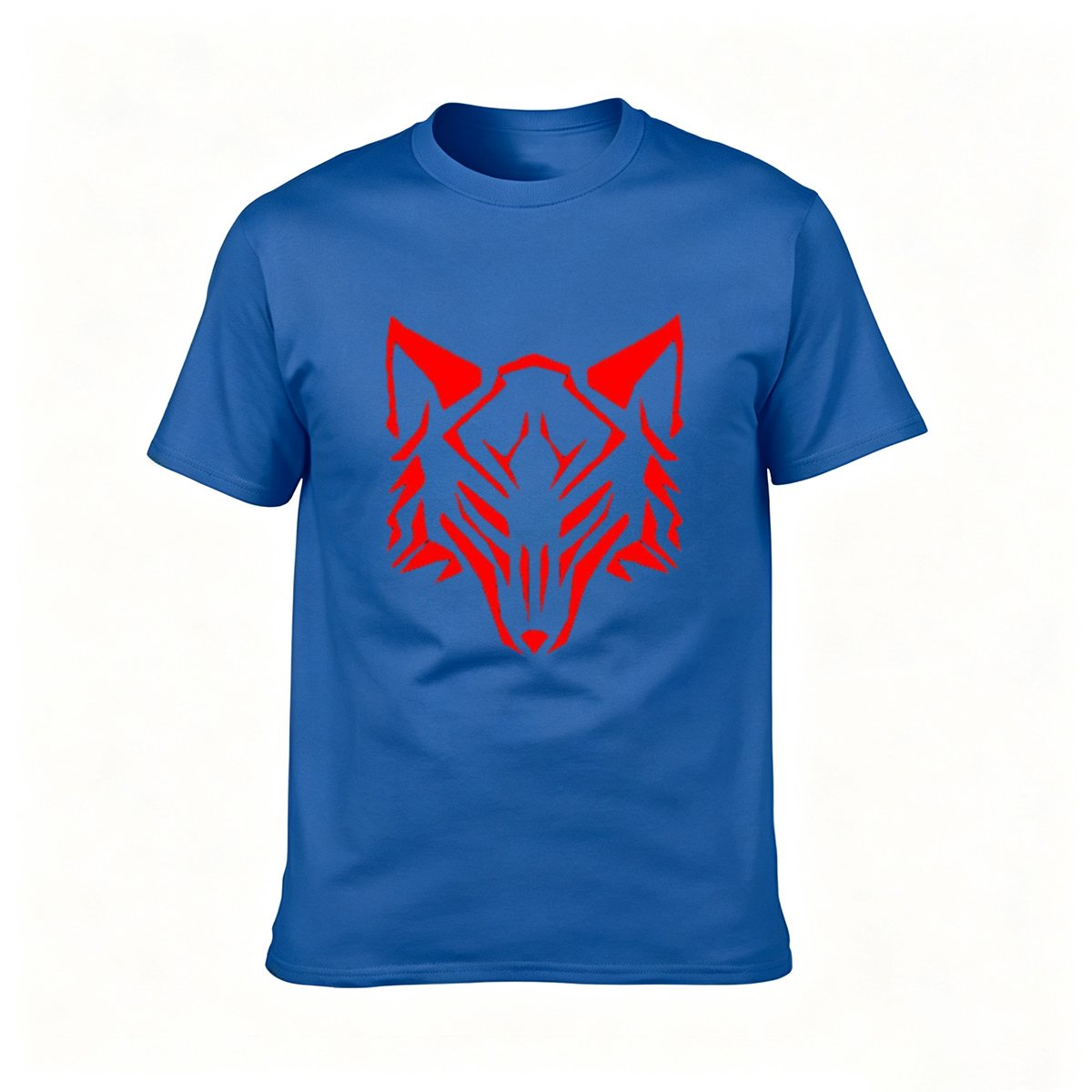 Red Wolf Head Graphic Men's T-Shirt - Image 4