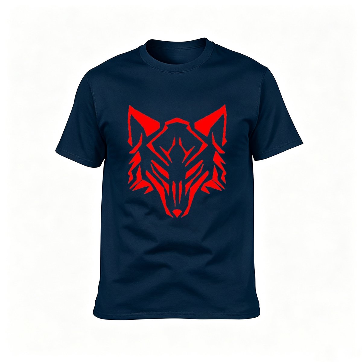 Red Wolf Head Graphic Men's T-Shirt - Image 7