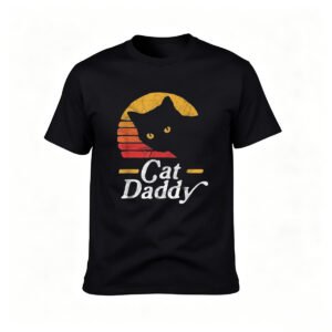Cat Daddy Vintage Cat Print Men's T-Shirt Gift for Cat Lovers