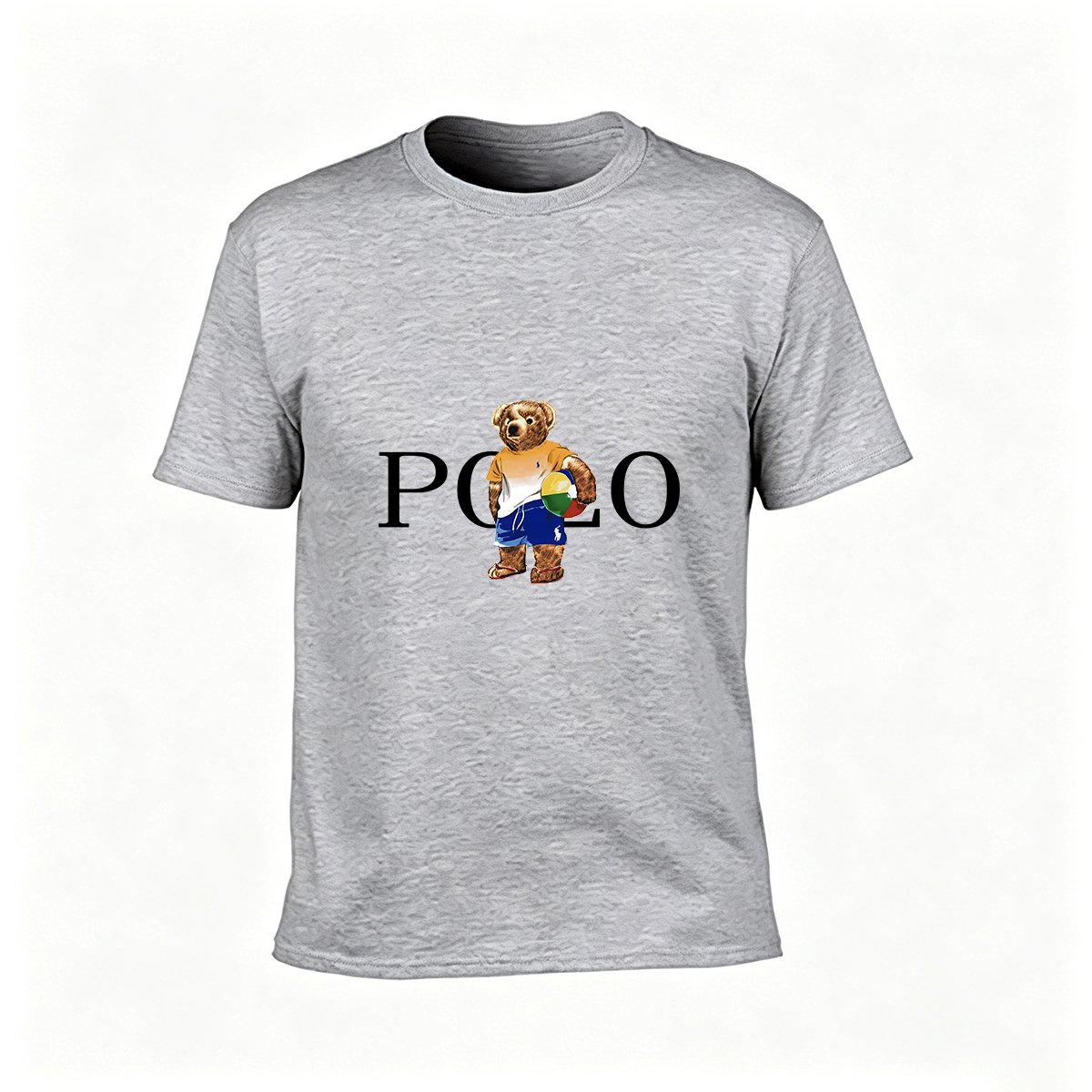 Polo Bear Logo T-Shirt Men's Casual Black Graphic Tee - Image 3