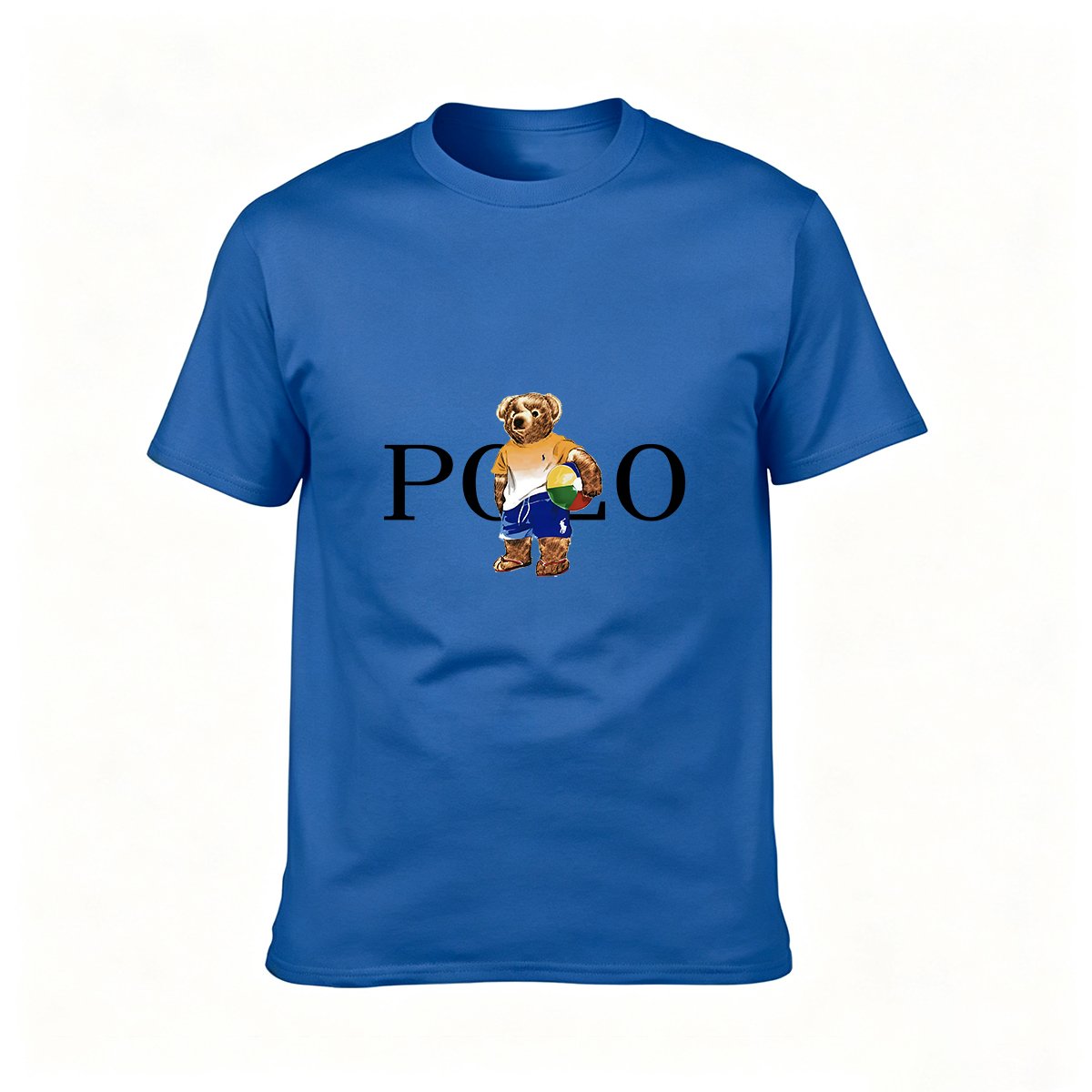 Polo Bear Logo T-Shirt Men's Casual Black Graphic Tee - Image 4