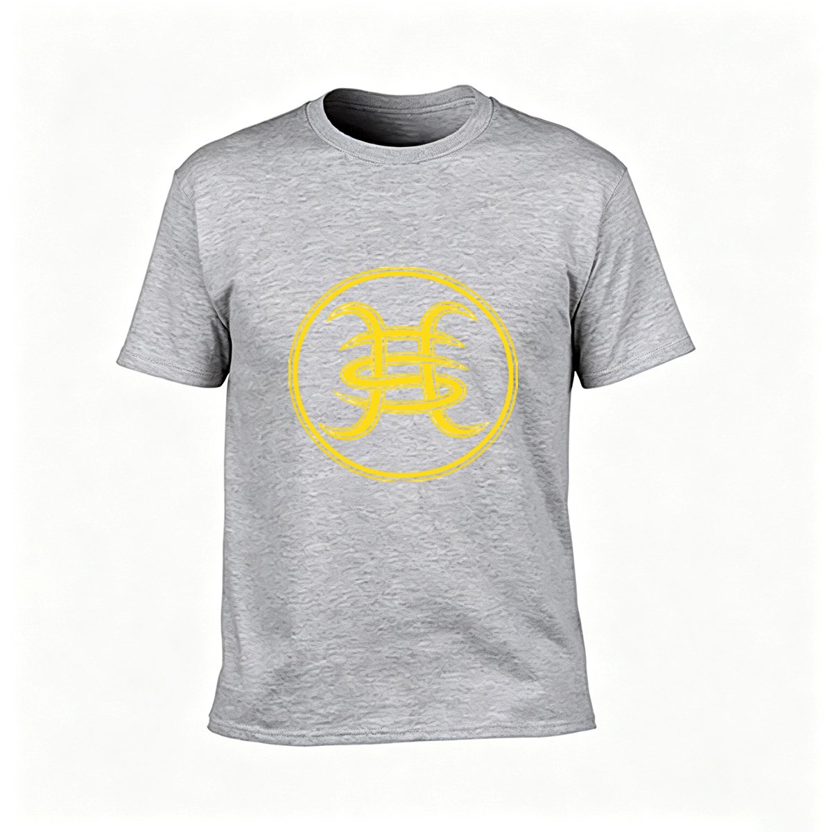 Golden Symbol Logo Men's T-Shirt Black Casual Wear - Image 3
