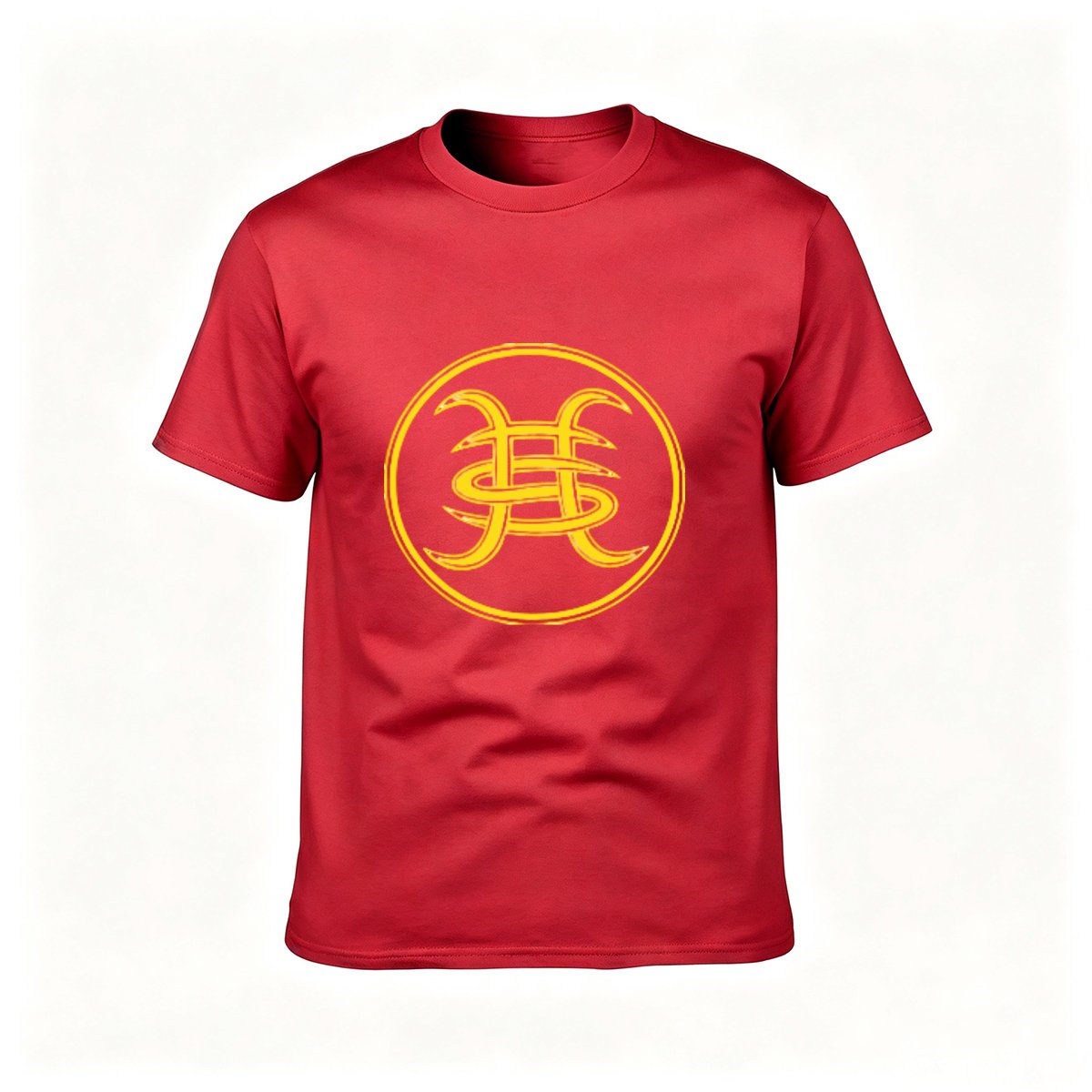 Golden Symbol Logo Men's T-Shirt Black Casual Wear - Image 5