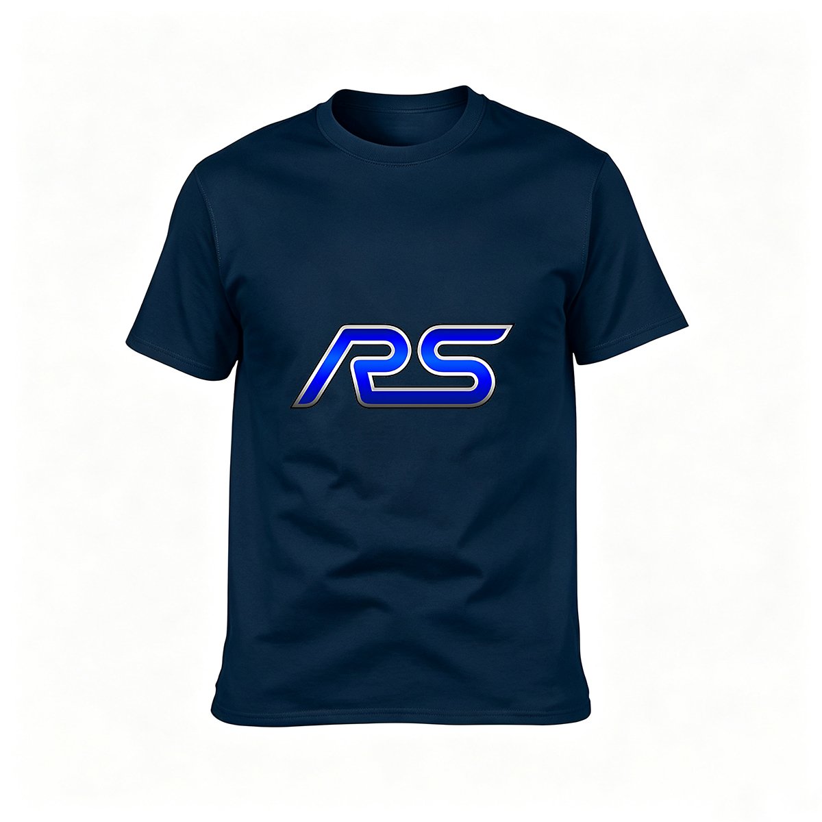 RS Logo Men's T-Shirt Black Blue Design Casual Wear - Image 7