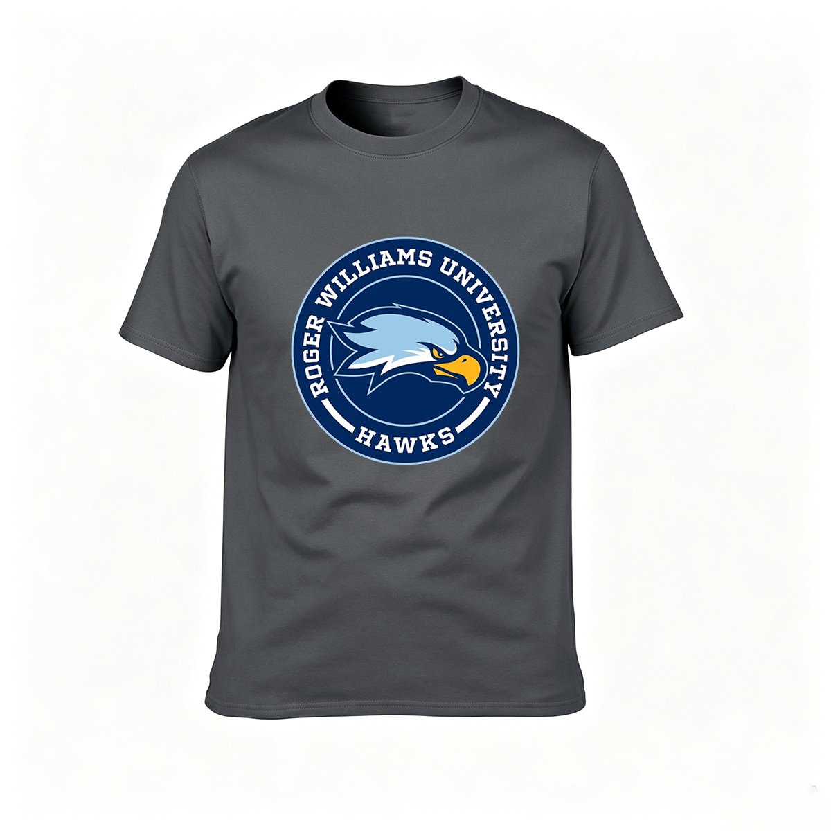 Roger Williams University Hawks Logo T-Shirt Men's Black - Image 6