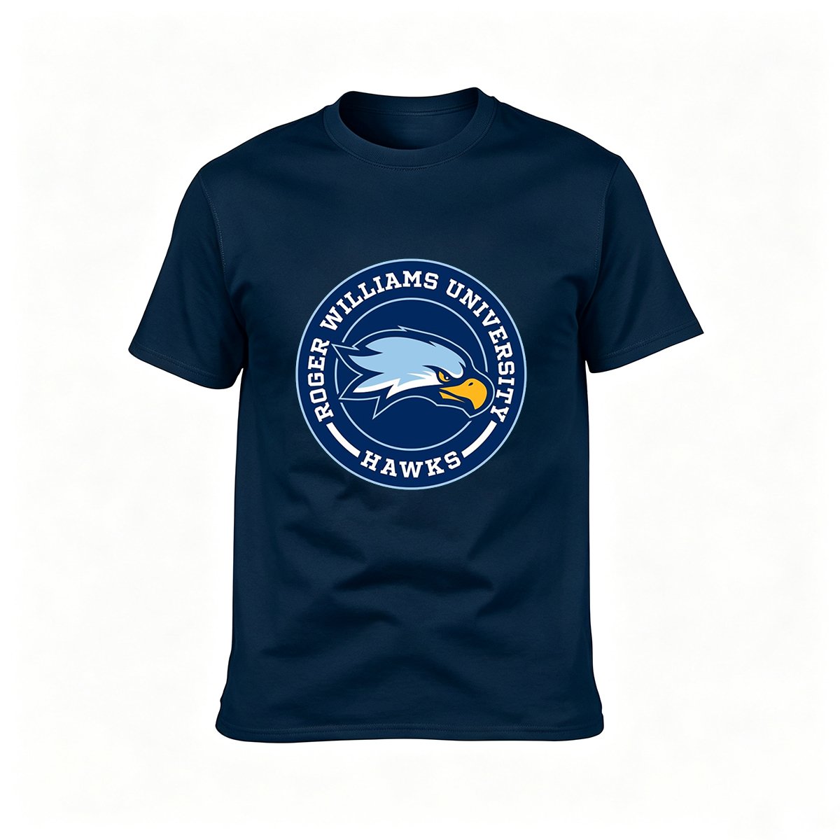 Roger Williams University Hawks Logo T-Shirt Men's Black - Image 7