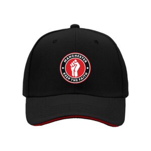 Manchester Keep The Faith Men's Baseball Cap Red White Logo Hat Gift