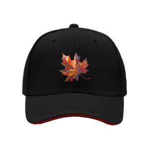 Autumn Leaf Print Baseball Cap for Men Women Gift Fall Style