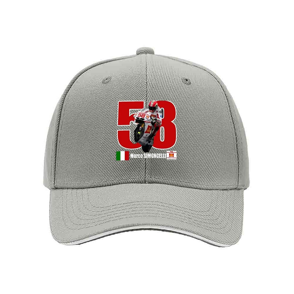 Marco Simoncelli 58 MotoGP Racing Men's Baseball Cap Gift - Image 7