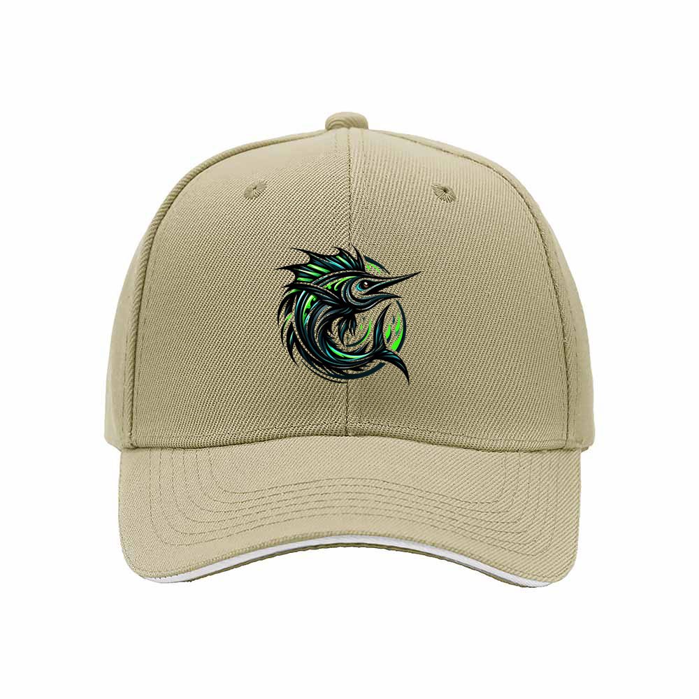 Black Fishing Marlin Logo Baseball Cap Men's Women's Gift Outdoor Sport Hat - Image 4