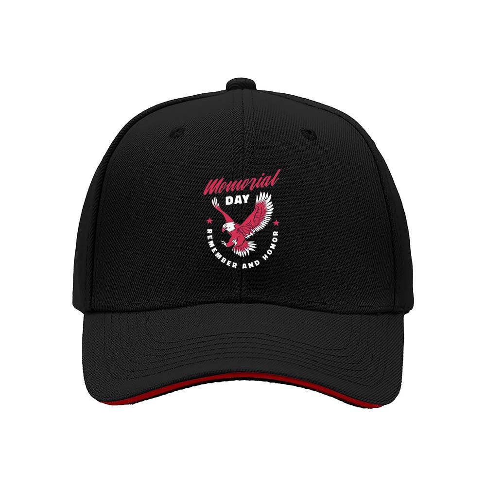Memorial Day Eagle Cap Men's Women's Baseball Hat Remember Honor Gift