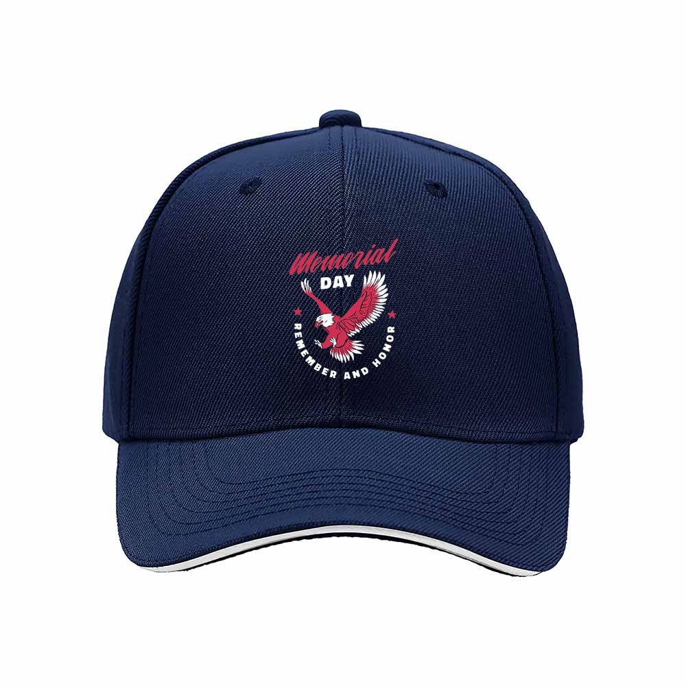 Memorial Day Eagle Cap Men's Women's Baseball Hat Remember Honor Gift - Image 2
