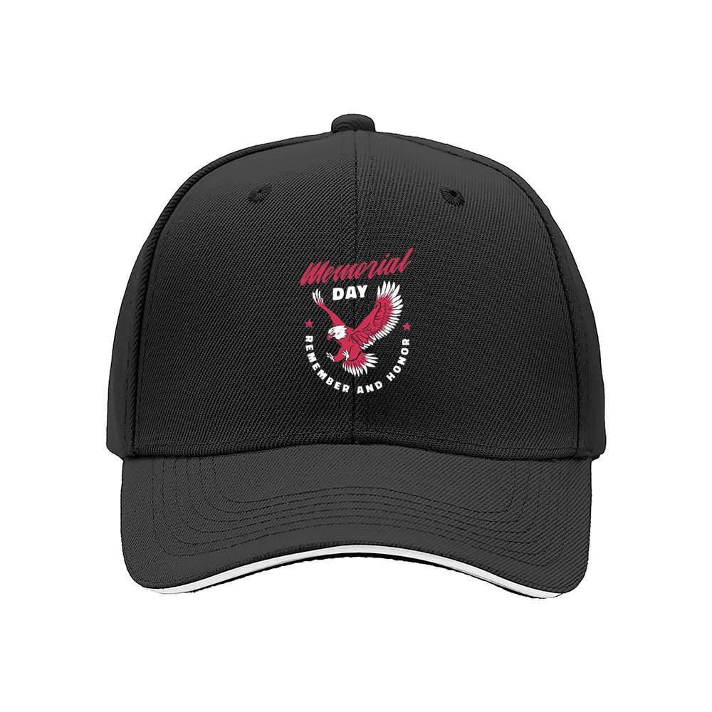 Memorial Day Eagle Cap Men's Women's Baseball Hat Remember Honor Gift - Image 3