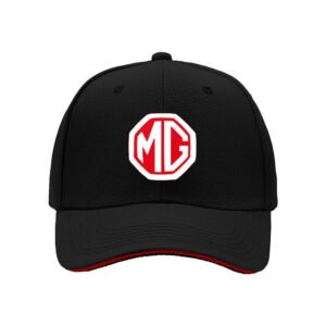 MG Logo Baseball Cap Men's Women's Fashion Gift Hat Red White Design