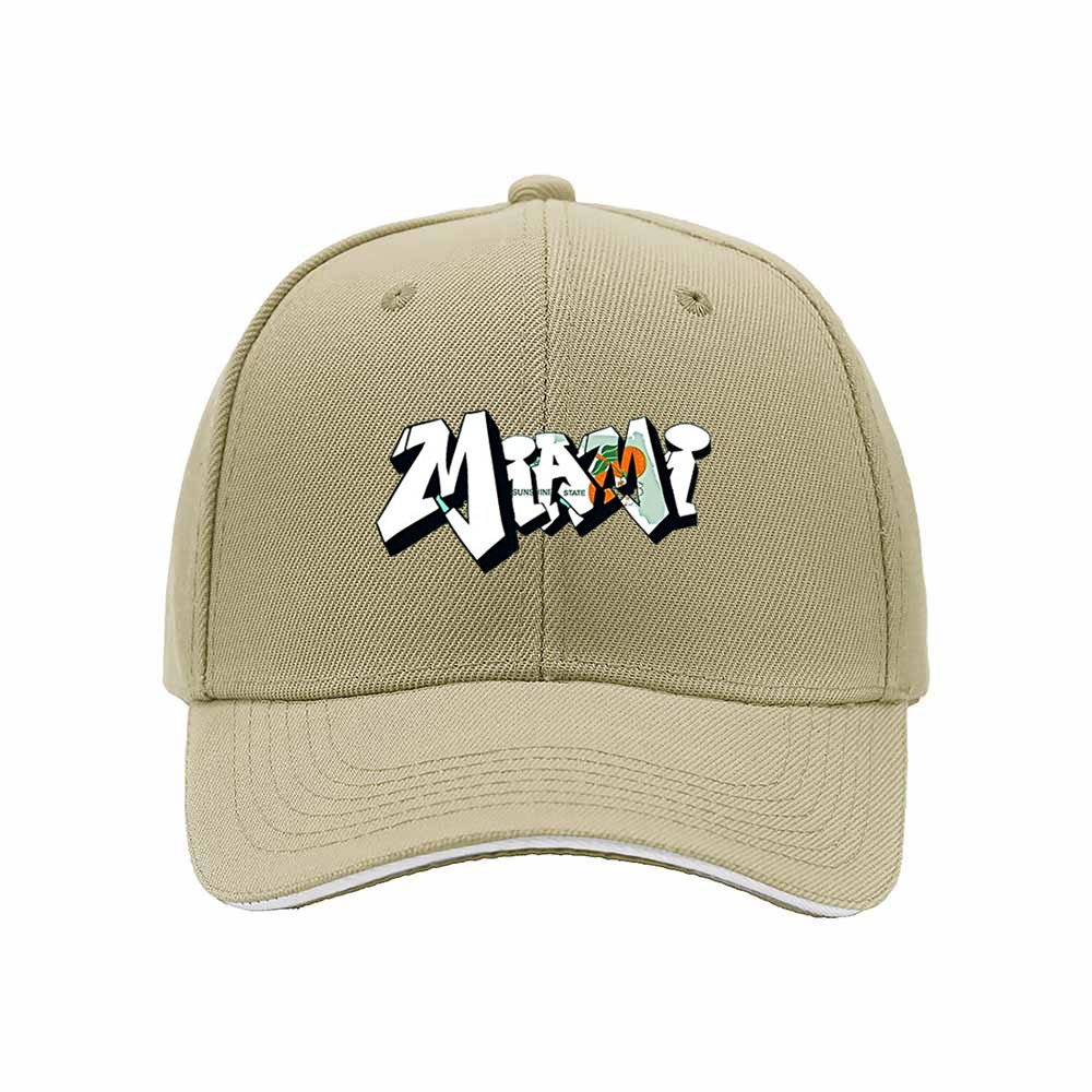 Miami Graffiti Print Baseball Cap for Men Women Casual Gift Hat - Image 4