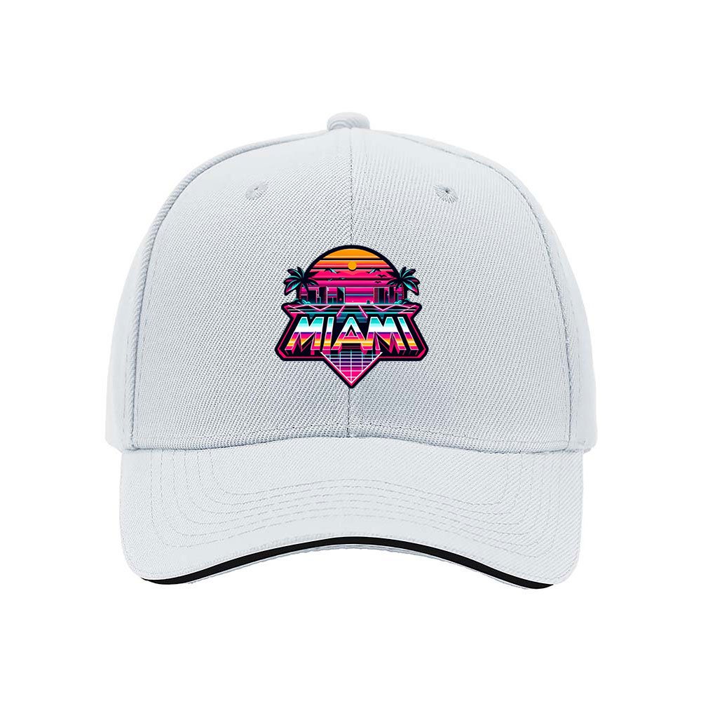 Miami Retro Sunset Men's Baseball Cap Gift for Travel Fashion - Image 5