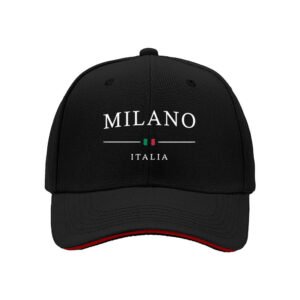 Milano Italia Men's Baseball Cap Italian Flag Design Gift