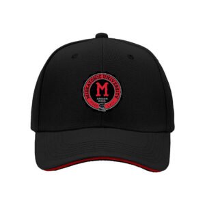 Men's Black Baseball Cap with Misrasonic University Logo for Gifts and Casual Wear