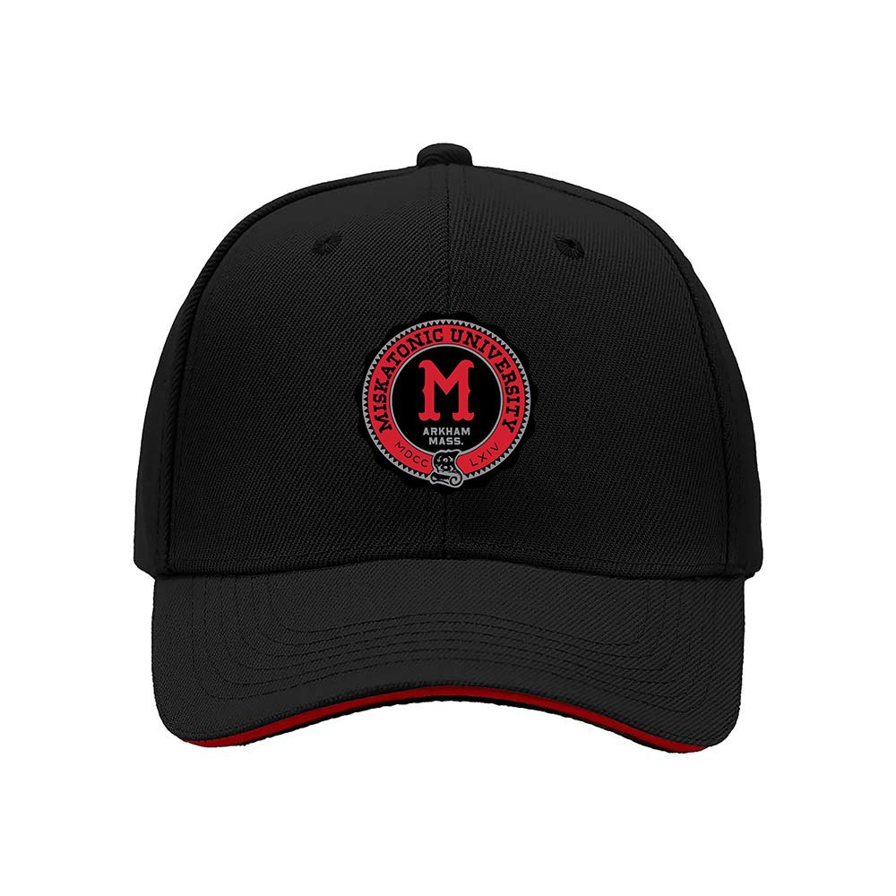 Men's Black Baseball Cap with Misrasonic University Logo for Gifts and Casual Wear