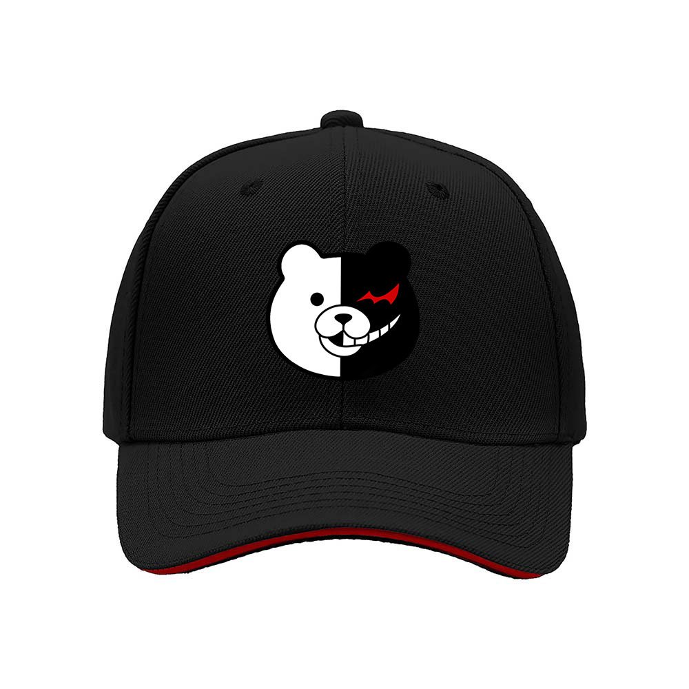 Monochrome Bear Face Baseball Cap for Men Women Gift Style