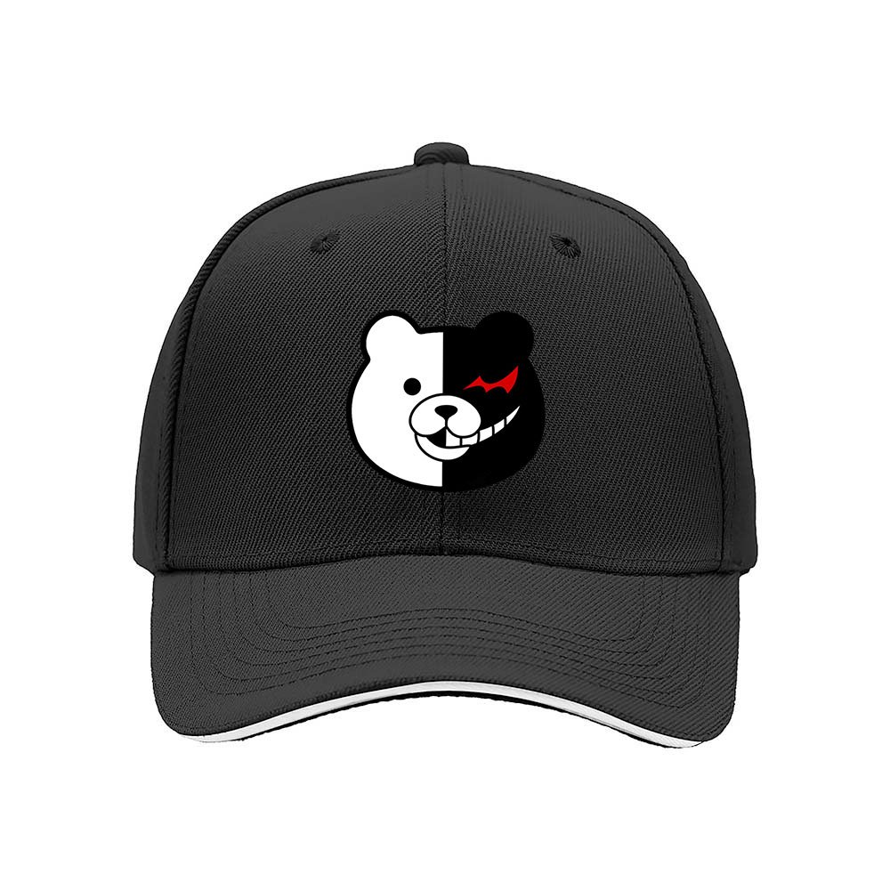 Monochrome Bear Face Baseball Cap for Men Women Gift Style - Image 3