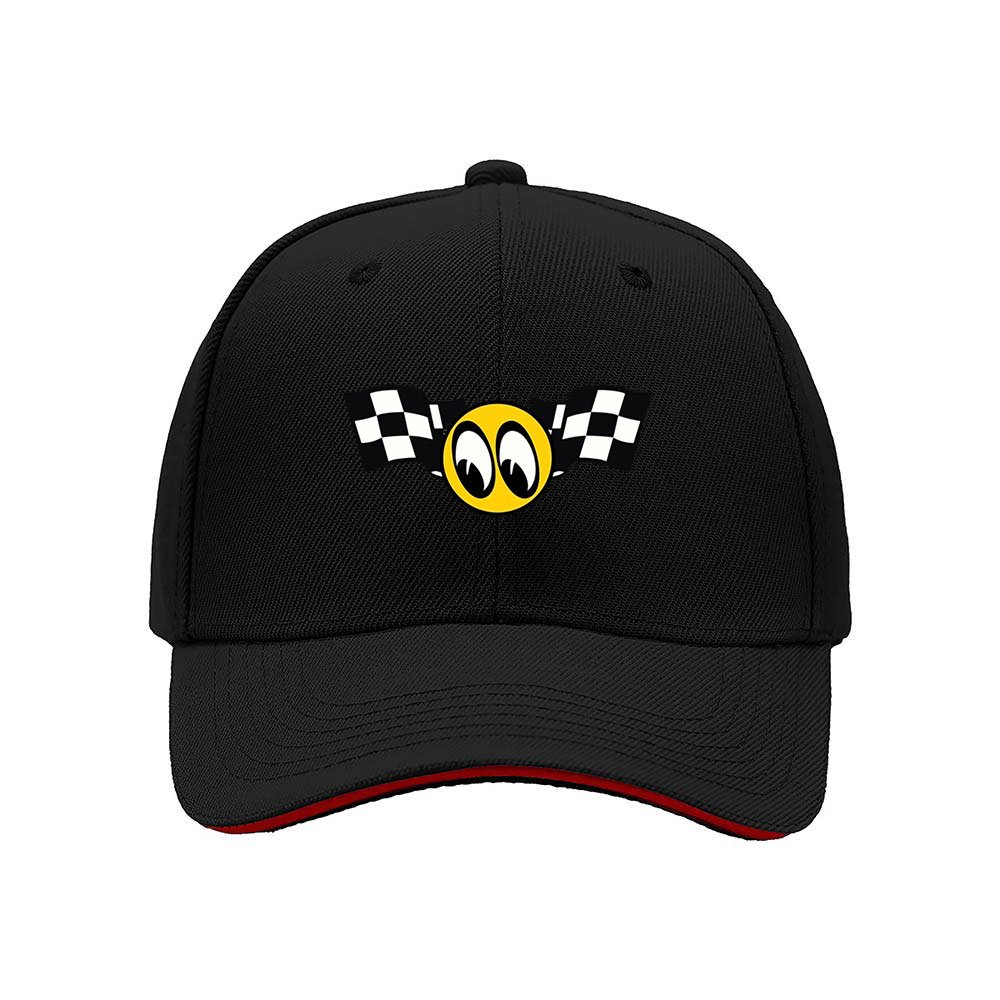 Checkered Flag Eyes Baseball Cap Men's Women's Gift Racing Theme Hat