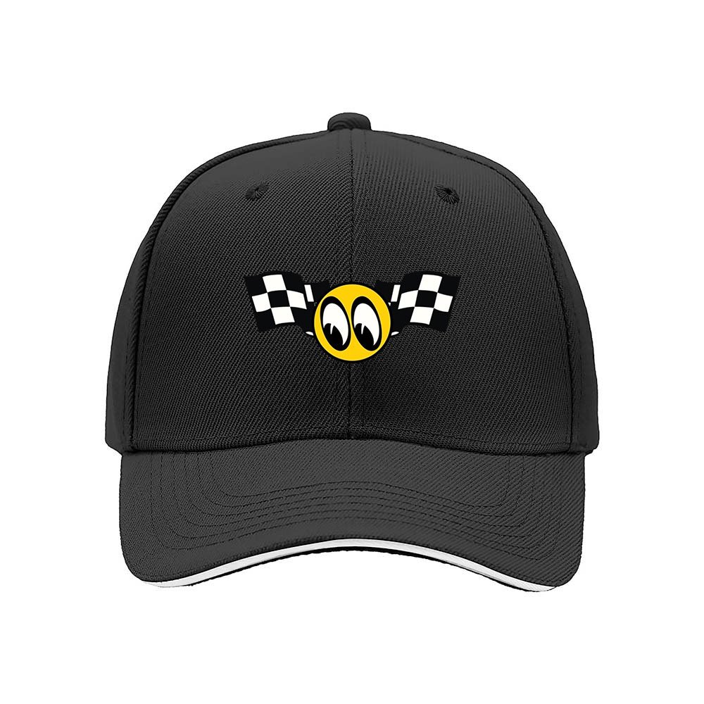 Checkered Flag Eyes Baseball Cap Men's Women's Gift Racing Theme Hat - Image 3
