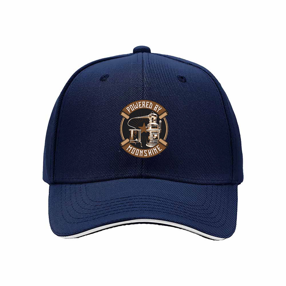 Powered by Moonshine Mens Baseball Cap Gift for Him - Image 2