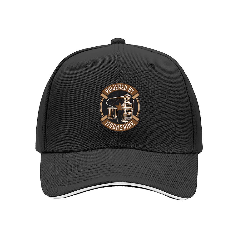 Powered by Moonshine Mens Baseball Cap Gift for Him - Image 3