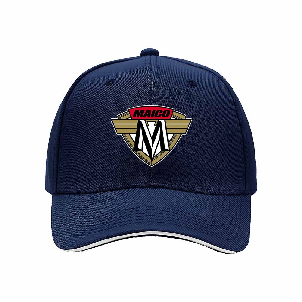 Maico Logo Men's Baseball Cap Black Red Trim Gift Hat - Image 2