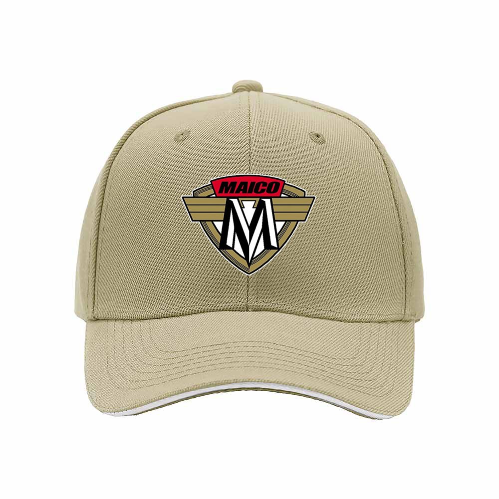 Maico Logo Men's Baseball Cap Black Red Trim Gift Hat - Image 4