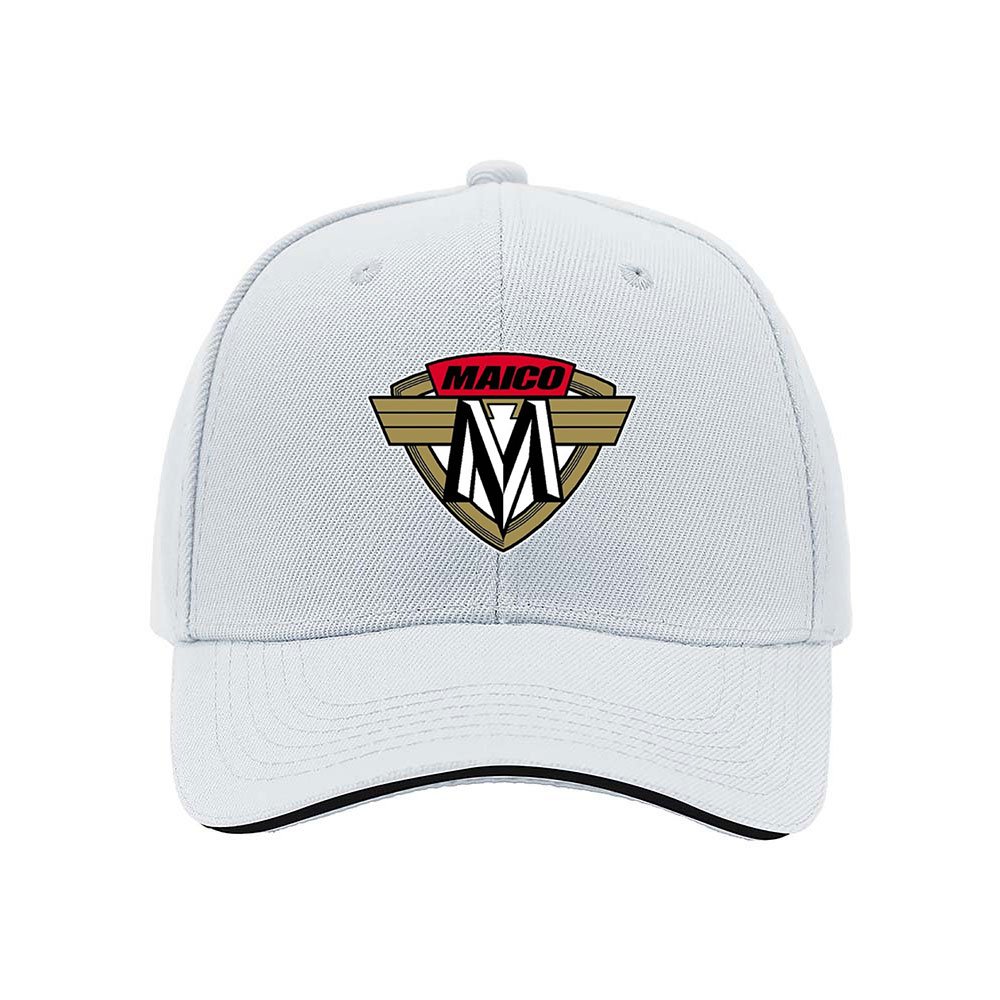 Maico Logo Men's Baseball Cap Black Red Trim Gift Hat - Image 5