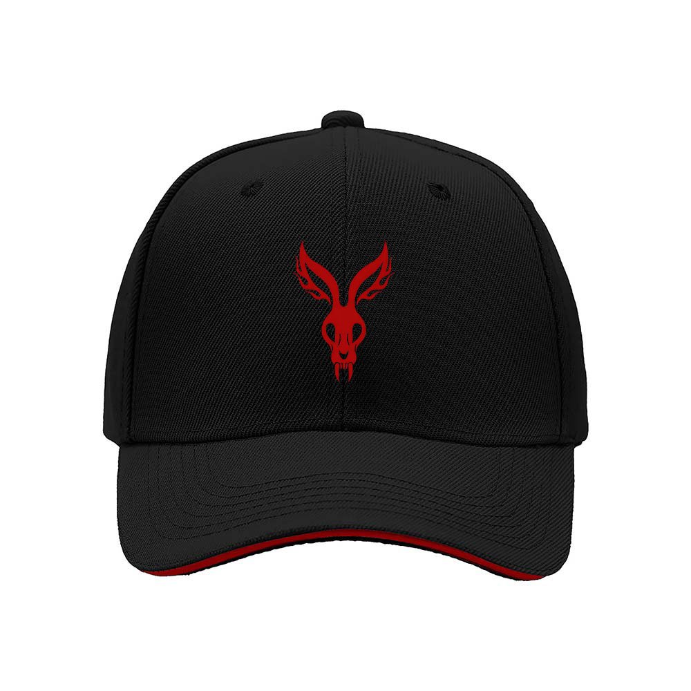 Red Devil Rabbit Skull Men's Baseball Cap Gift for Halloween