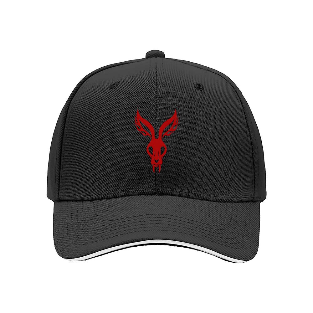 Red Devil Rabbit Skull Men's Baseball Cap Gift for Halloween - Image 3