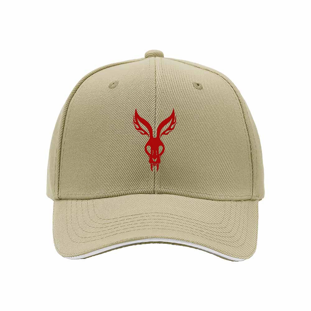 Red Devil Rabbit Skull Men's Baseball Cap Gift for Halloween - Image 4