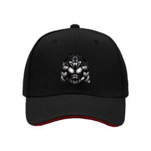 Muscle Wolf Print Men's Baseball Cap Gift for Fitness Fans