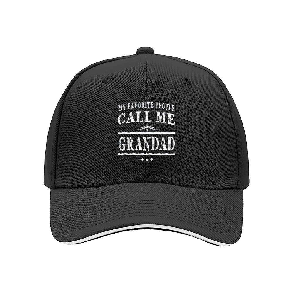 My Favorite People Call Me Grandad Men's Baseball Cap Gift - Image 3