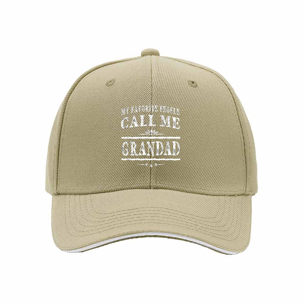 My Favorite People Call Me Grandad Men's Baseball Cap Gift - Image 4